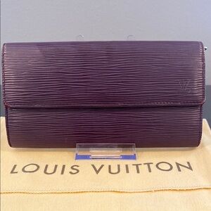Louis Vuitton Textured Plum Wallet
